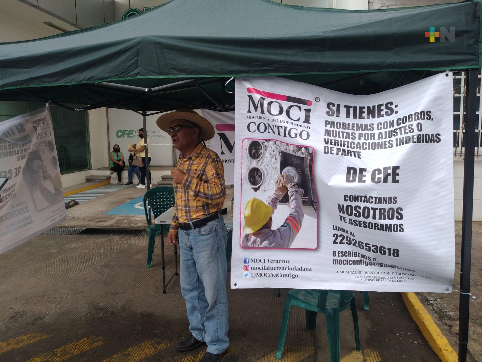 MOCI recibirá denuncias ciudadanas frente a CFE del municipio de Veracruz