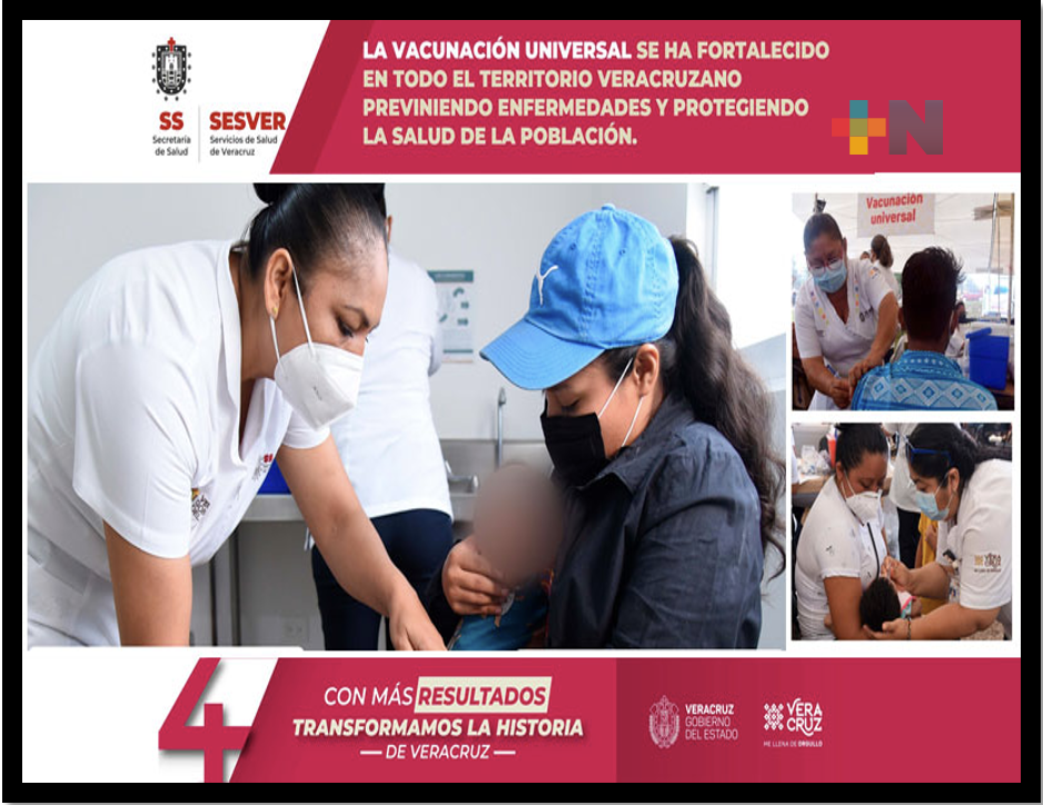 Hemos reforzado el programa de Vacunación universal en Veracruz: SS/Sesver