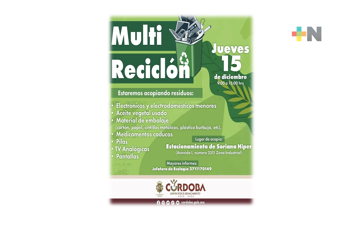 Realizarán “Multi Reciclón” este 15 de diciembre en Córdoba