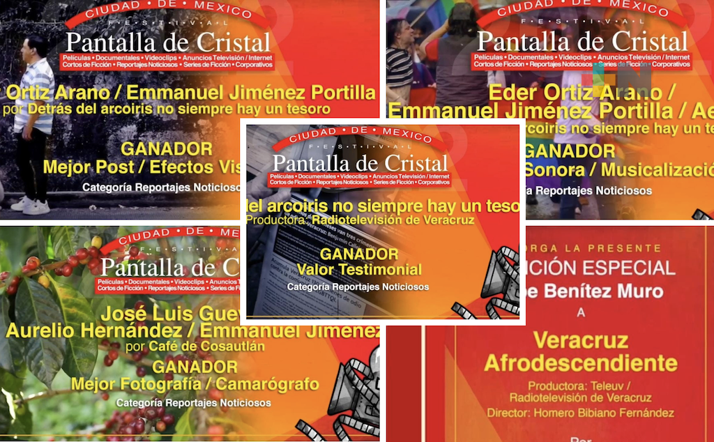 Radiotelevisión de Veracruz obtuvo cuatro premios y mención honorífica en Festival Pantalla de Cristal
