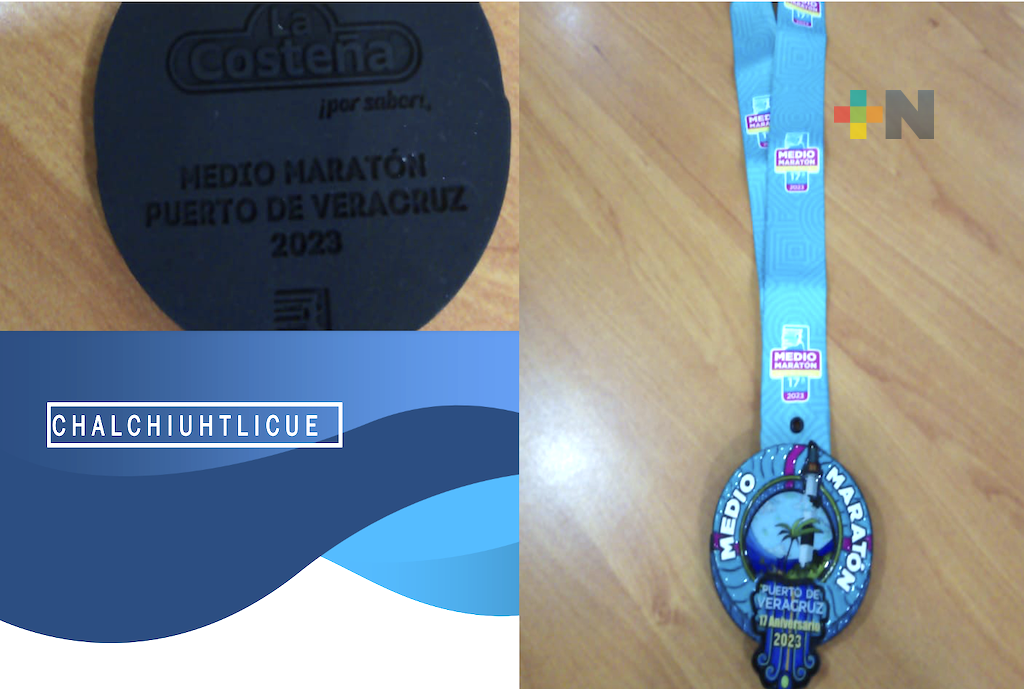 «Chalchiuhtlicue» presea conmemorativa al Maratón Puerto de Veracruz 2023