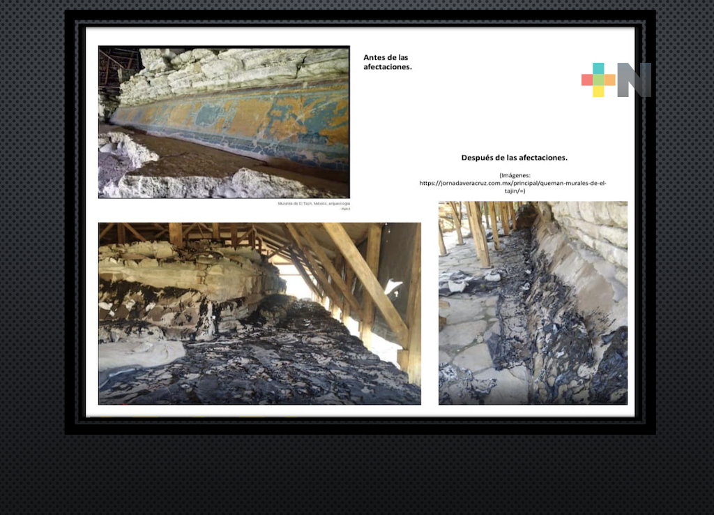 Pide Cuitláhuac García a FGR iniciar investigación por daños a mural en El Tajín