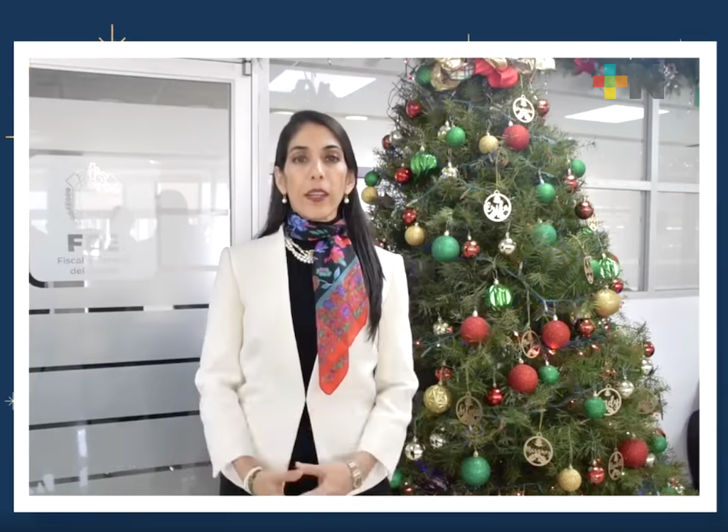 Envía mensaje navideño, la Fiscal general del Estado, Verónica Hernández Giadáns