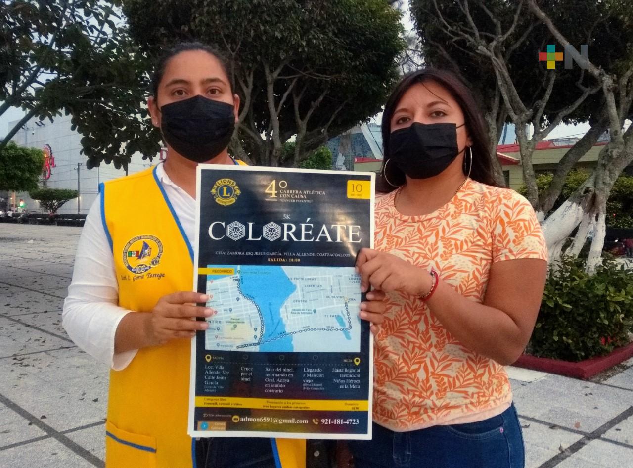 Realizarán carrera de colores  en apoyo a niños con cáncer