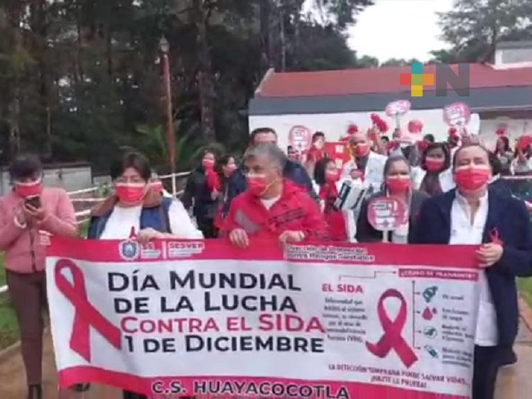 Con desfile conmemoran el Día Mundial de lucha contra el VIH Sida en Huayacocotla