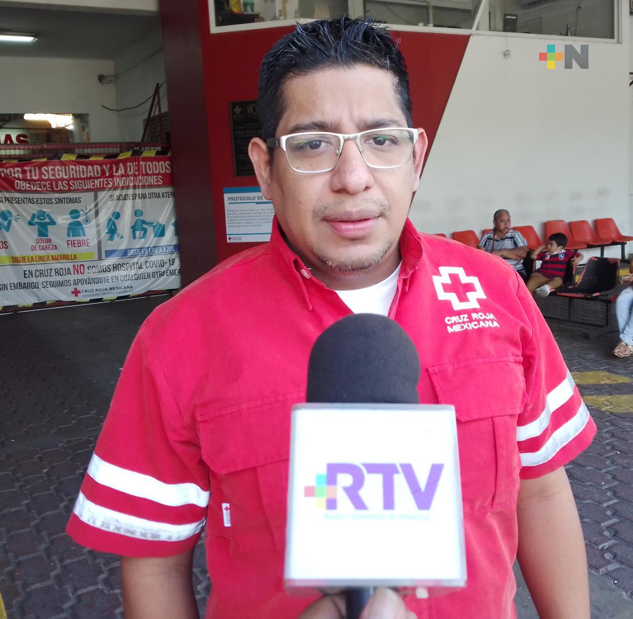 En diciembre, emergencias incrementan en más de 30% en Veracruz-Boca del Río: Cruz Roja