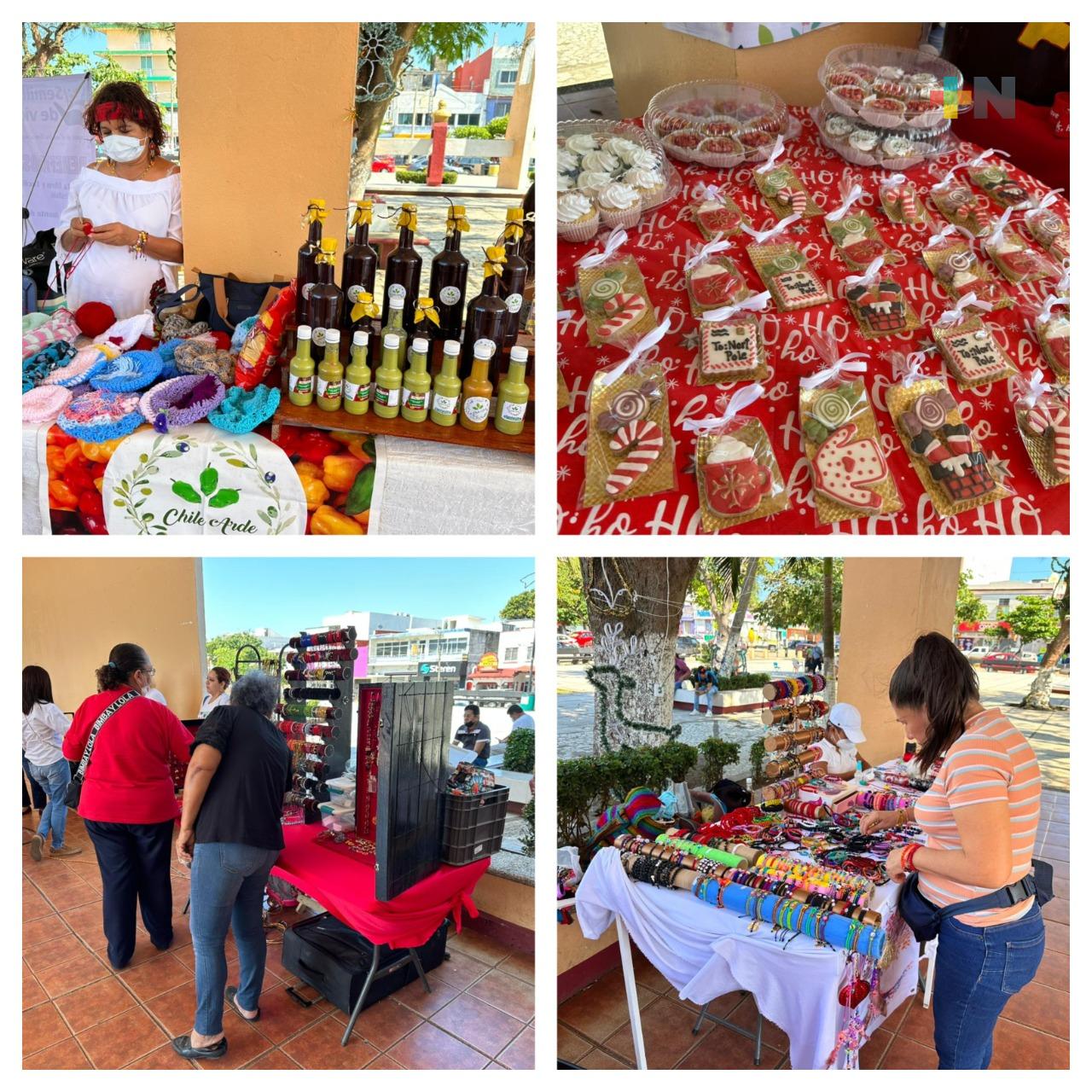 Emprendedores, satisfechos de tener espacios gratuitos para ofrecer sus productos