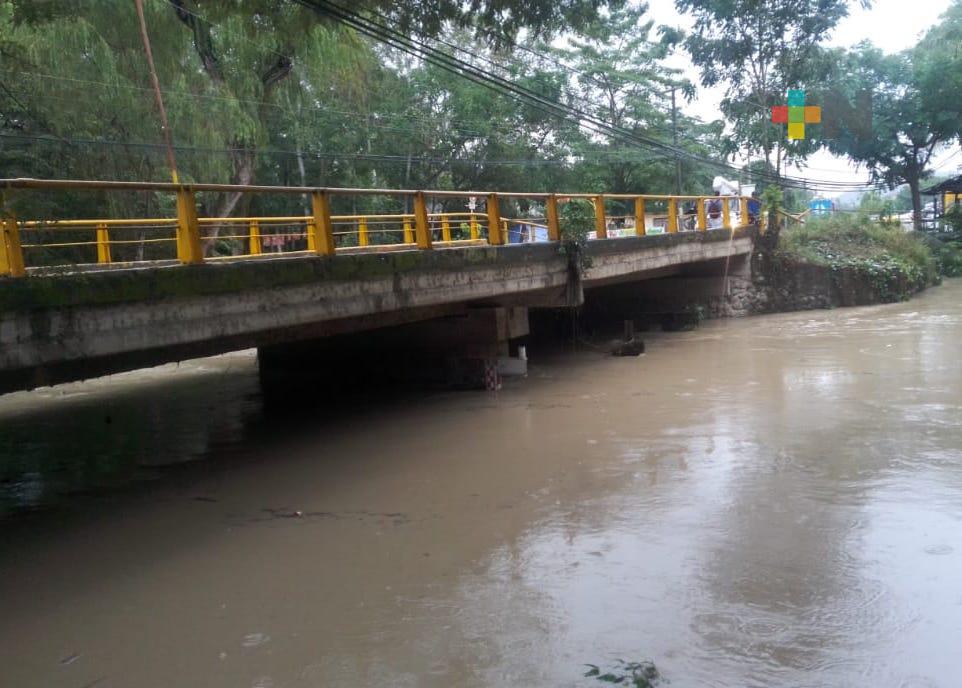 PC Estatal monitorea crecimiento en ríos de Álamo Temapache