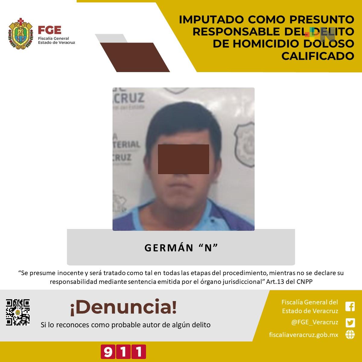 Imputado como presunto responsable del delito de homicidio doloso calificado