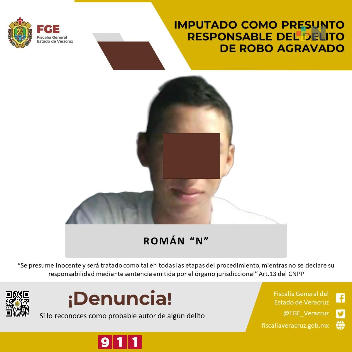 Imputado como presunto responsable del delito de robo agravado