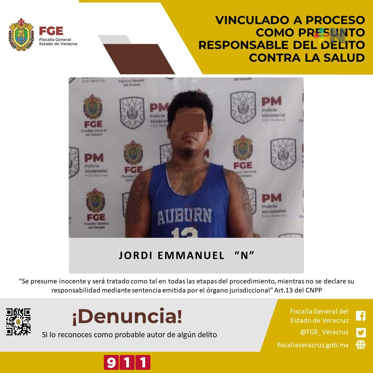 Vinculado a proceso como presunto responsable del delito contra la salud