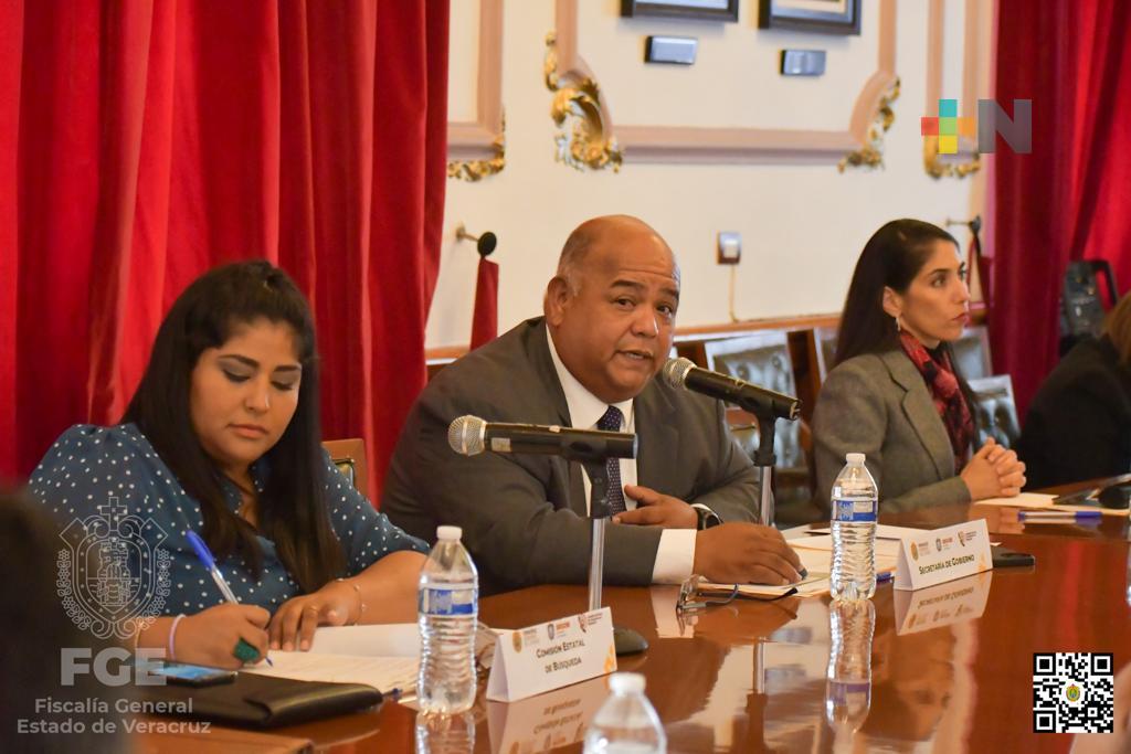 Fiscal General participa en sesión del Mecanismo Estatal de Coordinación en materia de búsqueda de personas
