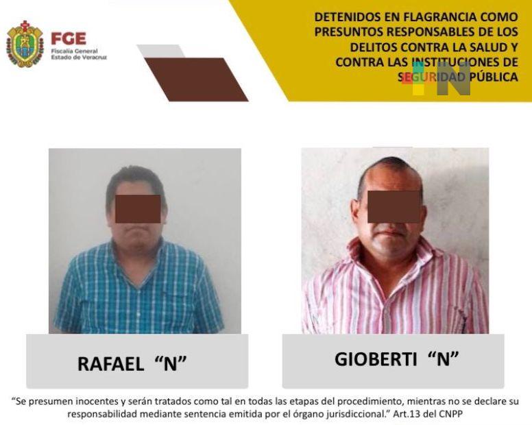 Detiene SSP en flagrancia a Gioberti «N» y a Rafael «N», tesorero del Ayuntamiento de Sayula
