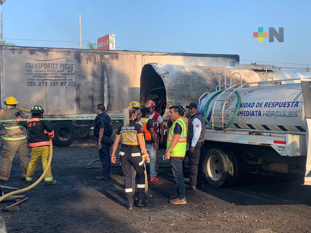 Informa PC estatal sobre incendio en local comercial de Fortín