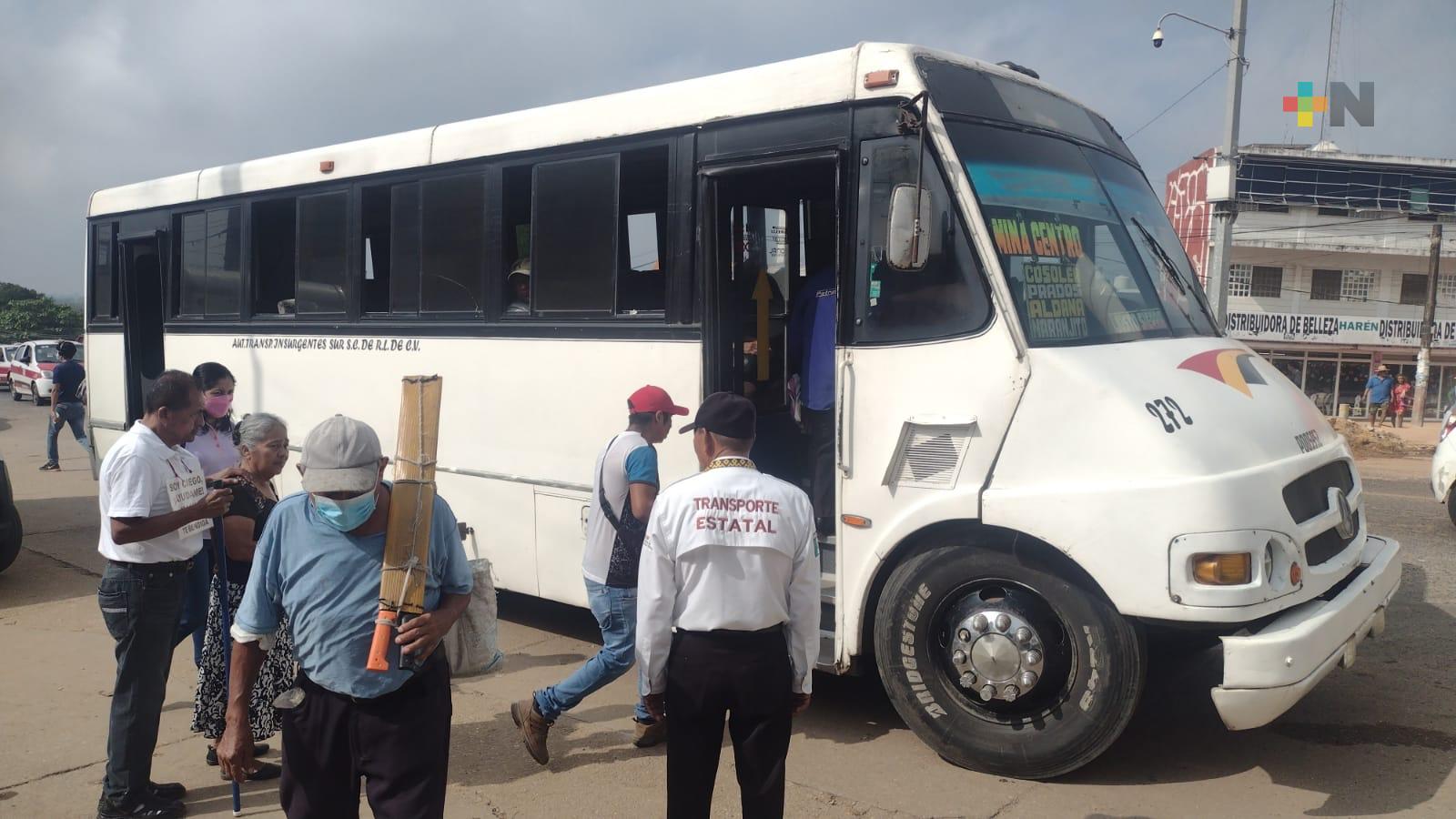 Realiza la DGTE supervisiones al transporte público en Minatitlán y Cosoleacaque