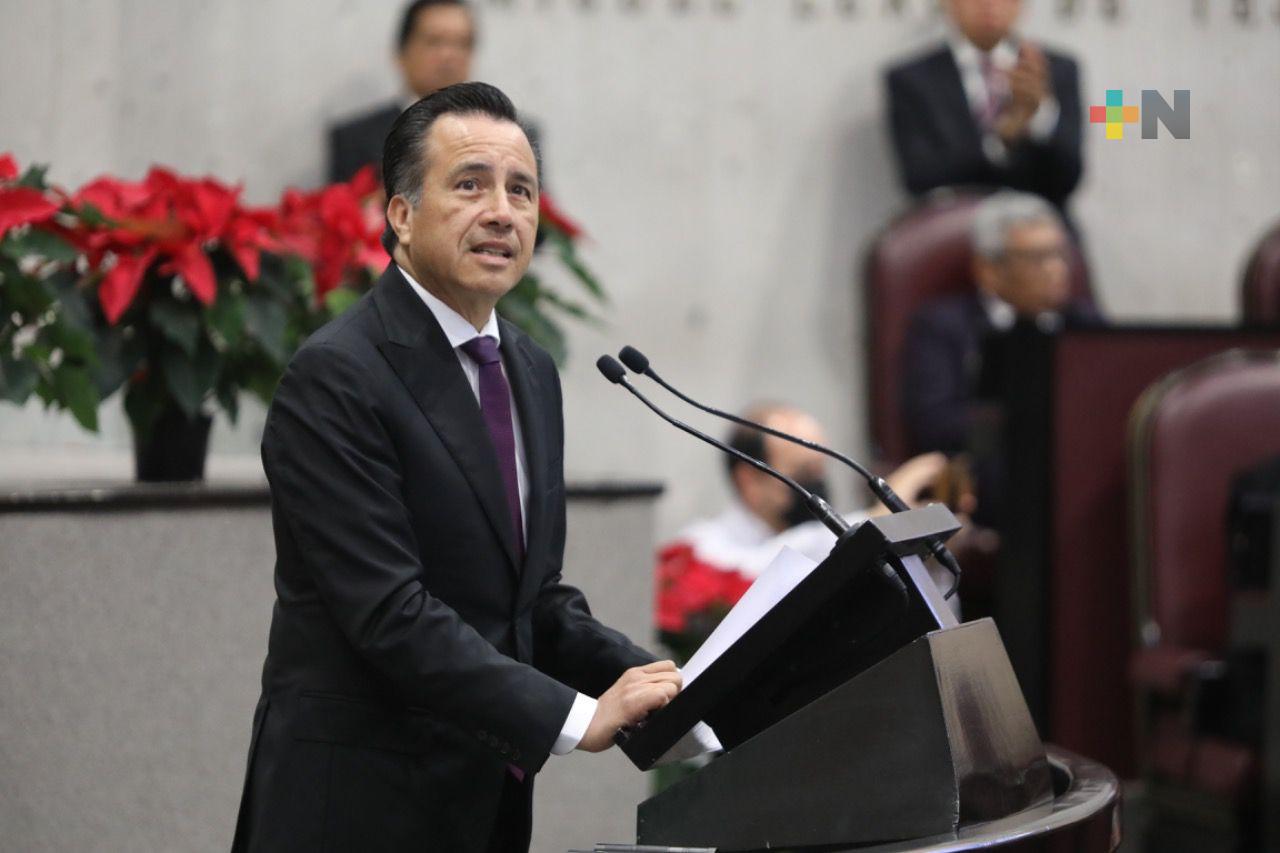 Inédito, gobierno federal ha respaldado a Veracruz con 200 mil mdp: Cuitláhuac García