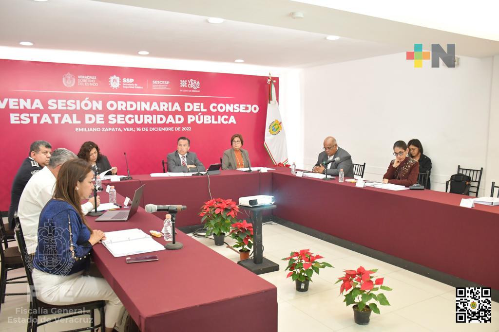 Fiscal general participa en novena sesión del Consejo Estatal de Seguridad