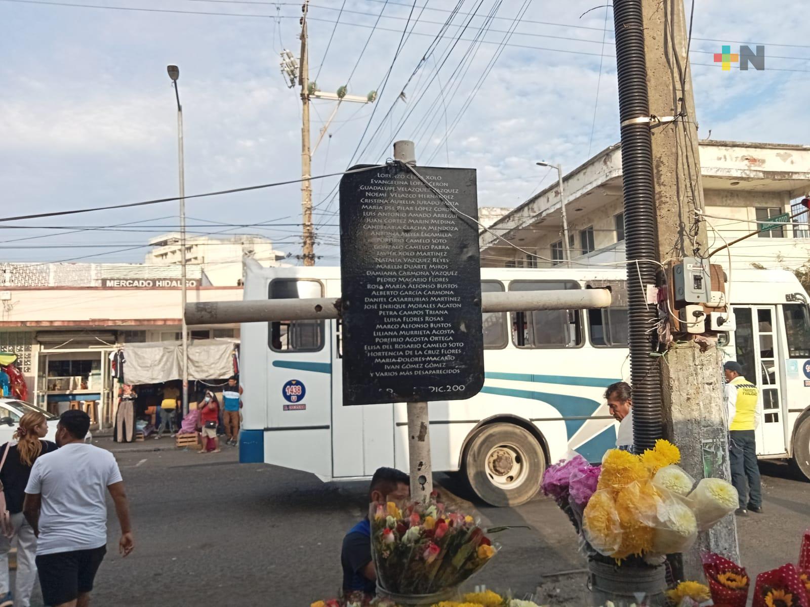 Han pasado 20 años del incendio en mercado de Veracruz, recuerdan a víctimas