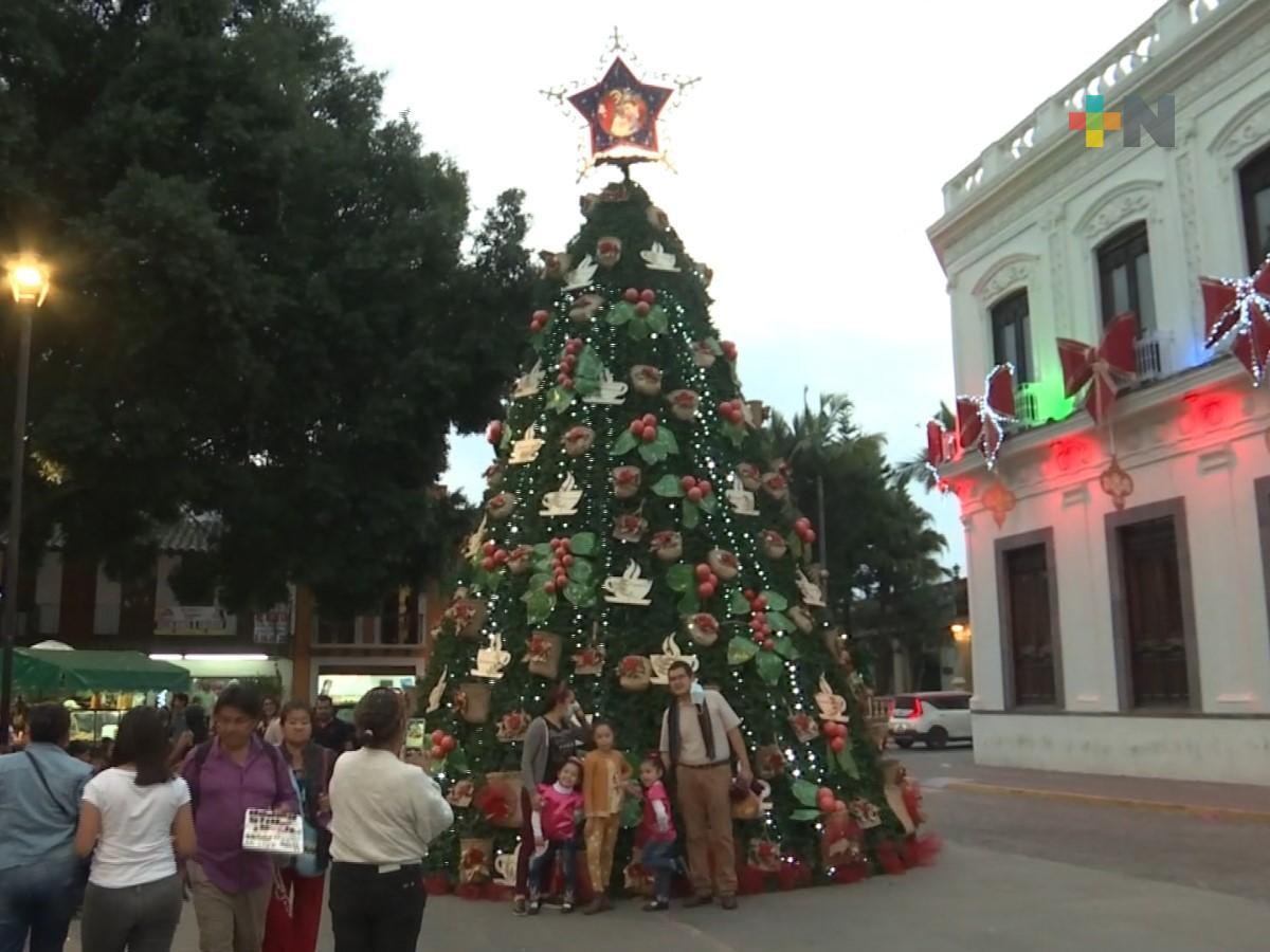 Coatepec se engalana con miles de luces y adornos navideños