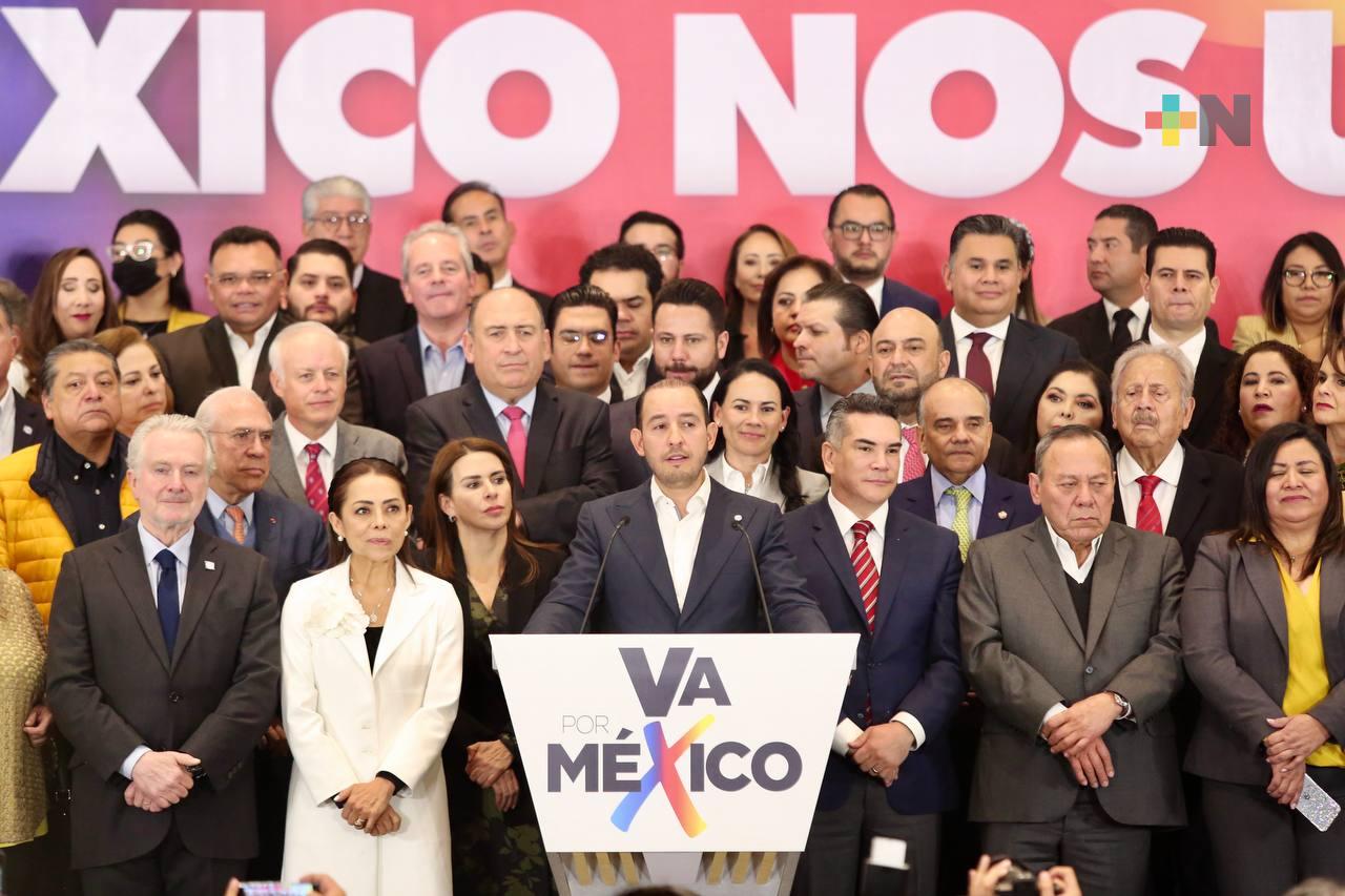 Anuncian PAN, PRI y PRD «Va por México 2023-2024»
