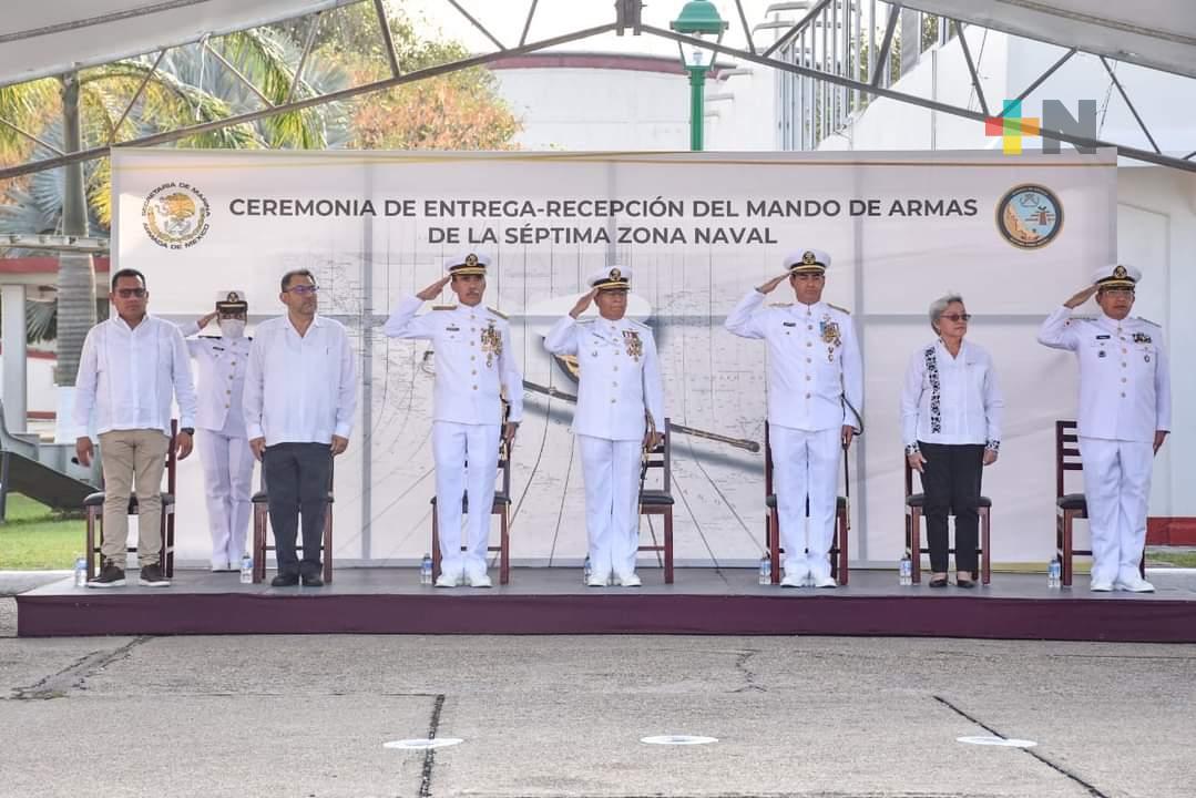 Séptima Zona Naval con sede en Coatzacoalcos realiza cambio de mando