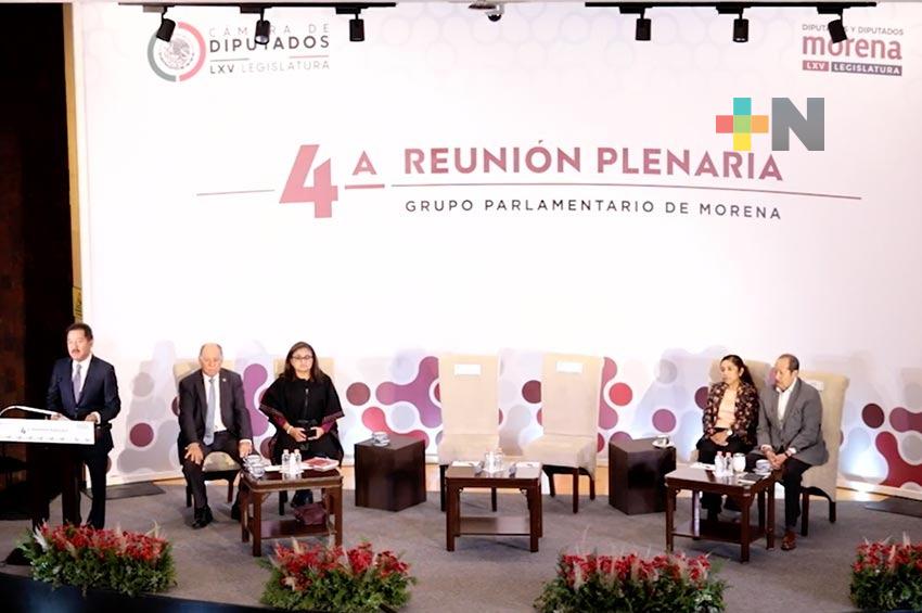 Al iniciar reunión plenaria, bancada de Morena hace un llamado a la unidad