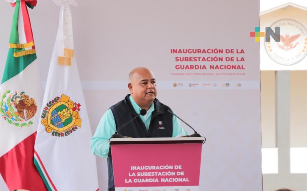 Inauguran la subestación de la Guardia Nacional, en la localidad Tamarindo