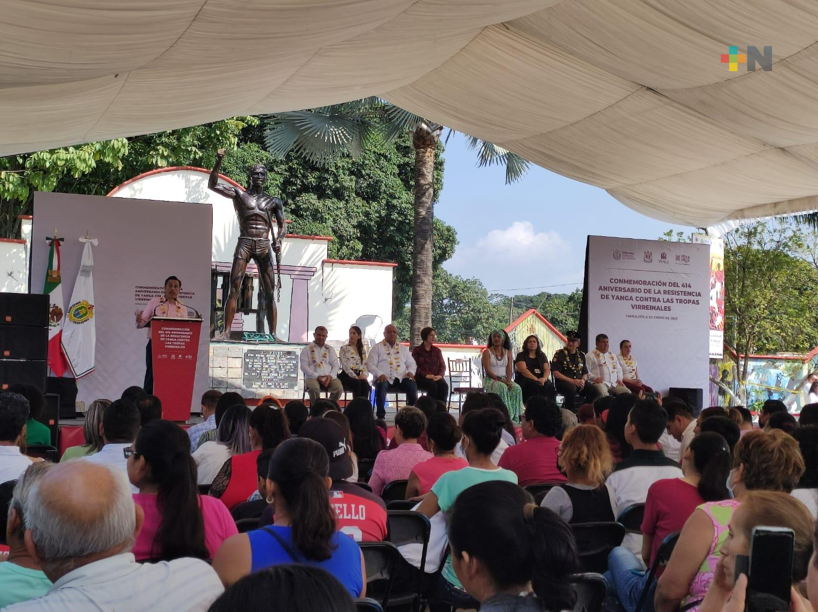 Encabeza Gobernador 414 aniversario de la resistencia de Yanga