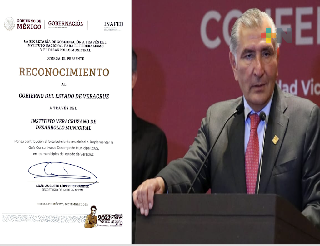 Reconoce Adán Augusto López a la Secretaría de Gobierno de Veracruz