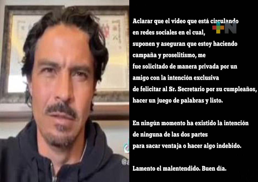 Braulio Luna también se echa para atrás luego de apoyar con video a Adán Augusto