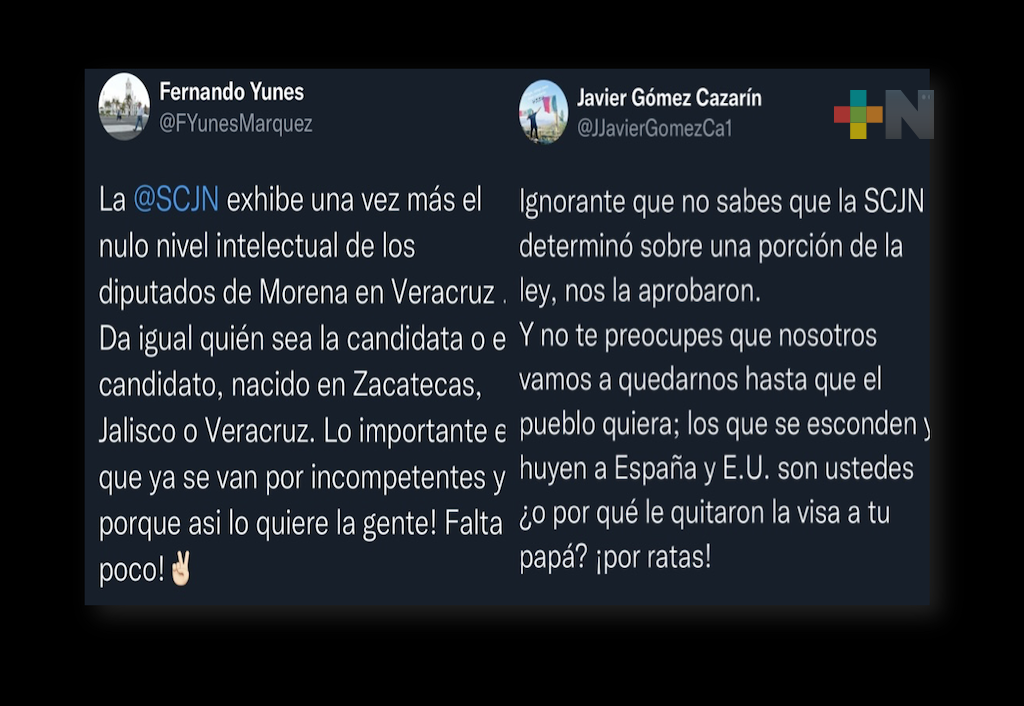 Se confrontan Gómez Cazarín y Fernando Yunes en Twitter; se acusan de ignorantes