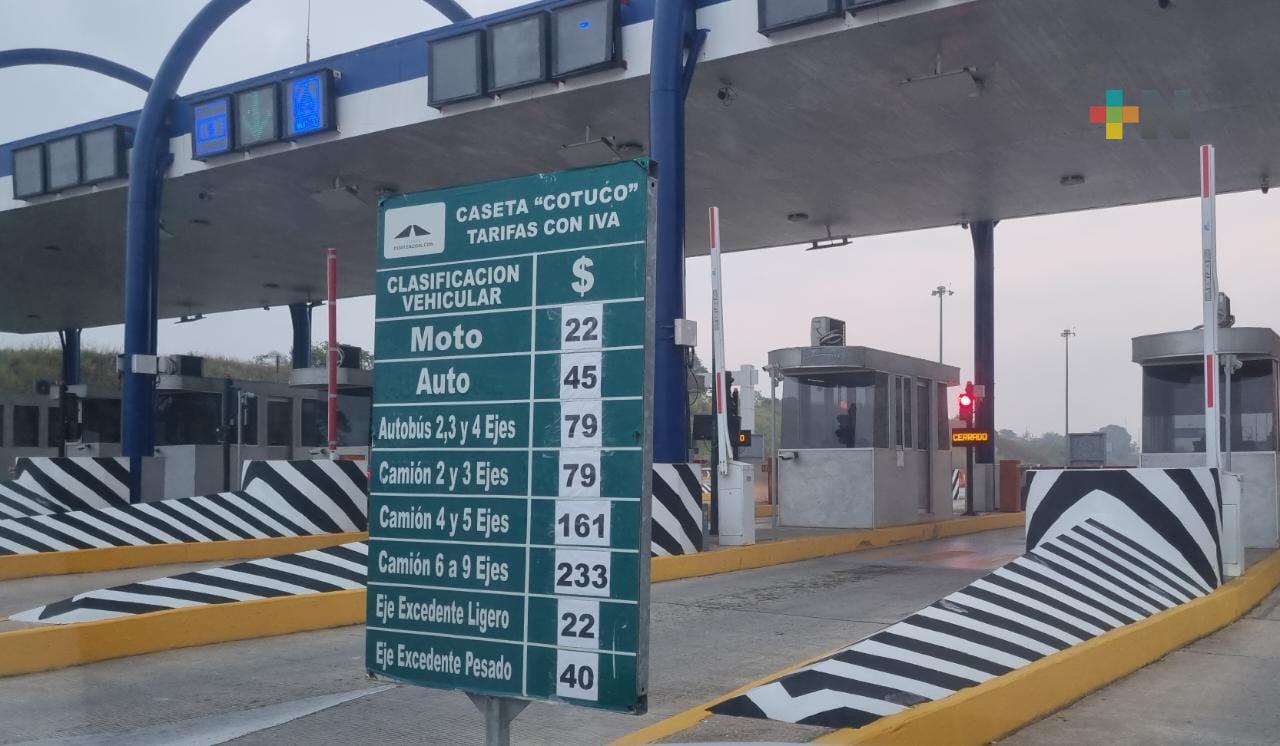 Sube tres pesos peaje de túnel sumergido de Coatza