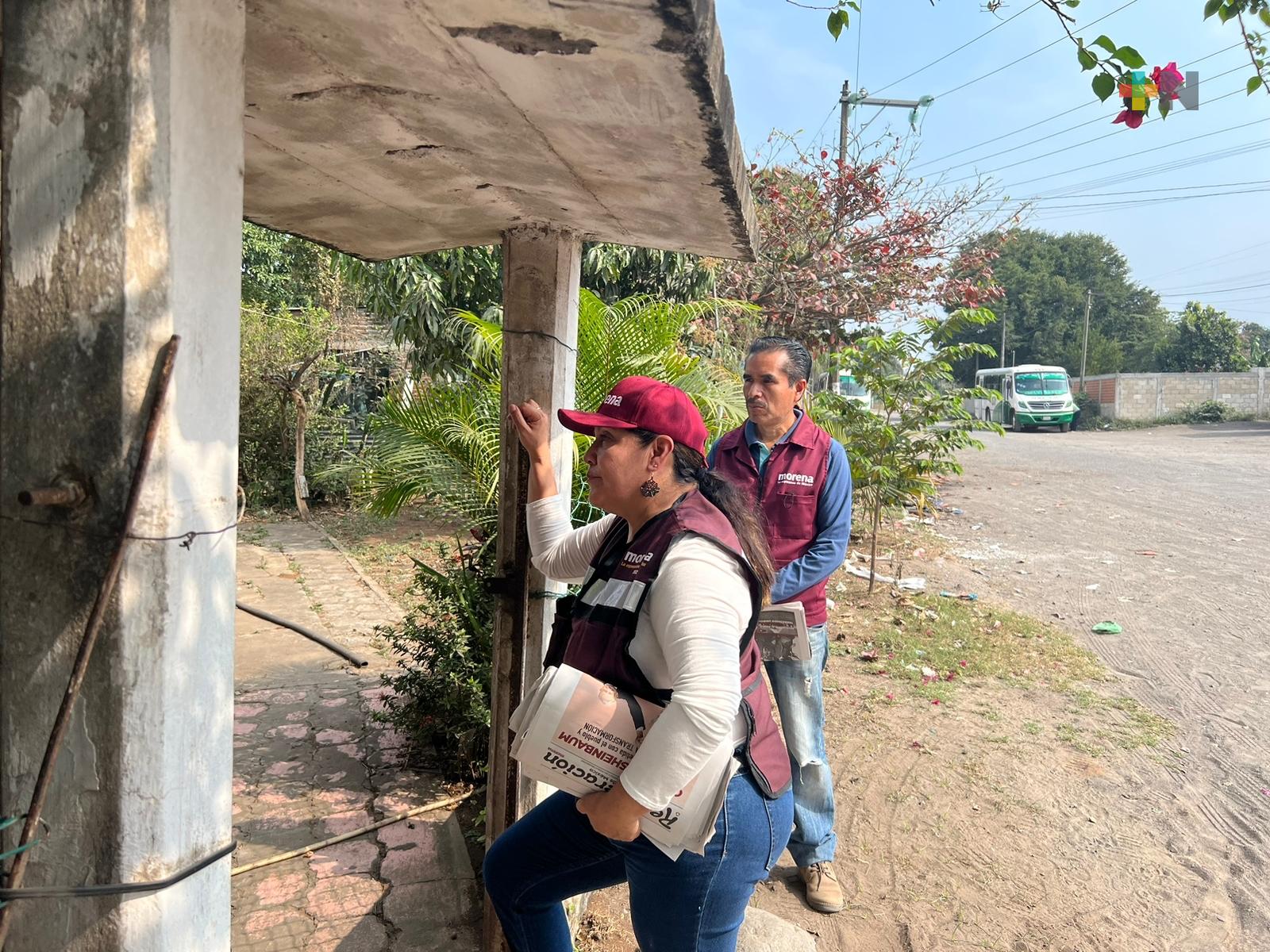 Brigadas territoriales de Morena llegan a zona rural de Veracruz puerto