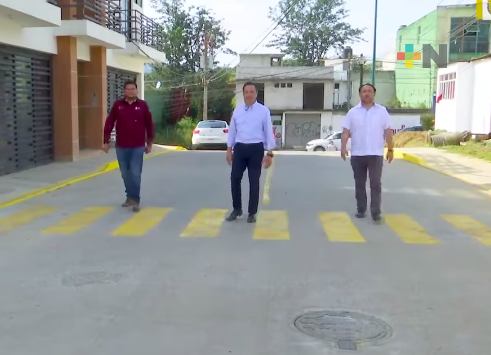 Cuitláhuac García supervisa obras en calles cercanas al Tecnológico de Xalapa