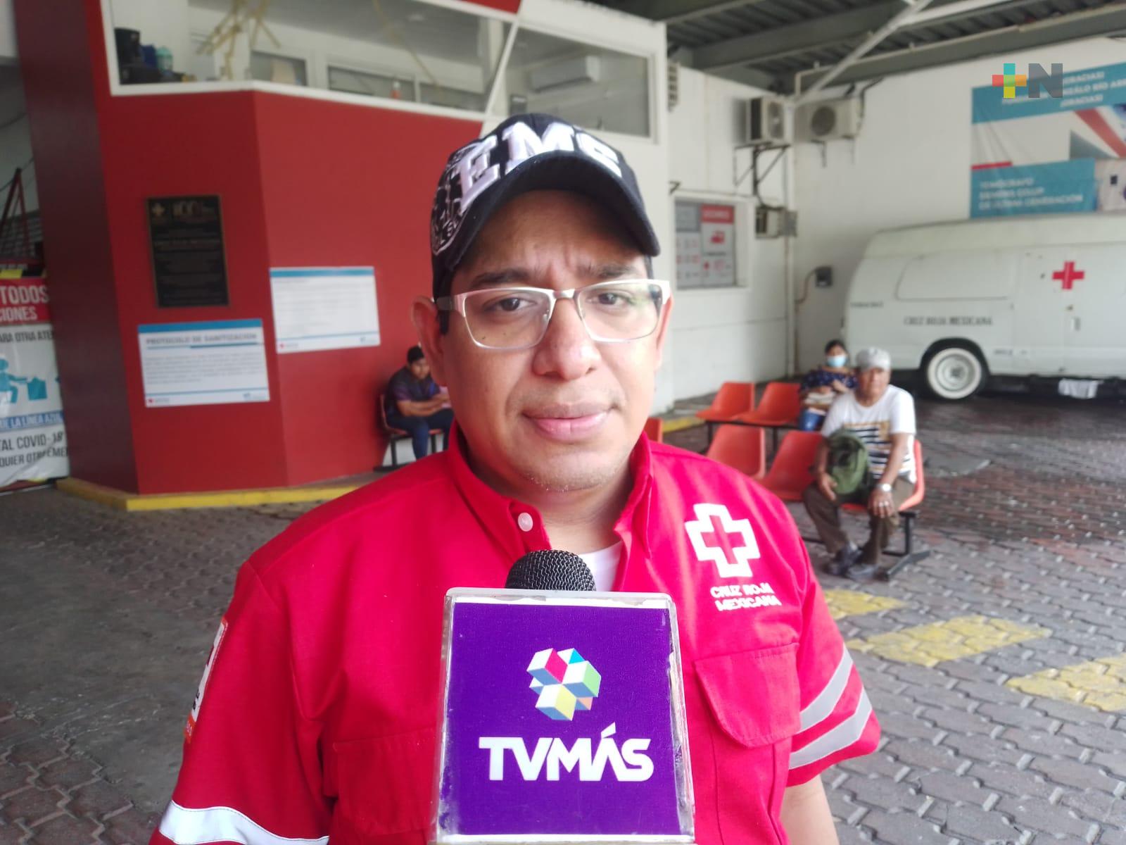 Se redujeron llamados de emergencia en celebración de Año Nuevo: Cruz Roja delegación Veracruz