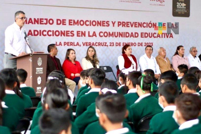 Integrará SEV a más de 500 mil estudiantes a estrategias contra adicciones y promoción de la salud