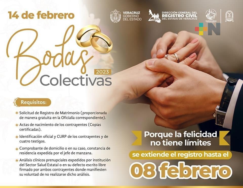 Extienden registro para boda colectiva en Coatzacoalcos