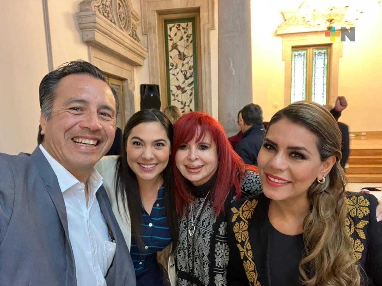 Participa Cuitláhuac García en reunión de mandatarios morenistas con Adán Augusto y Mario Delgado