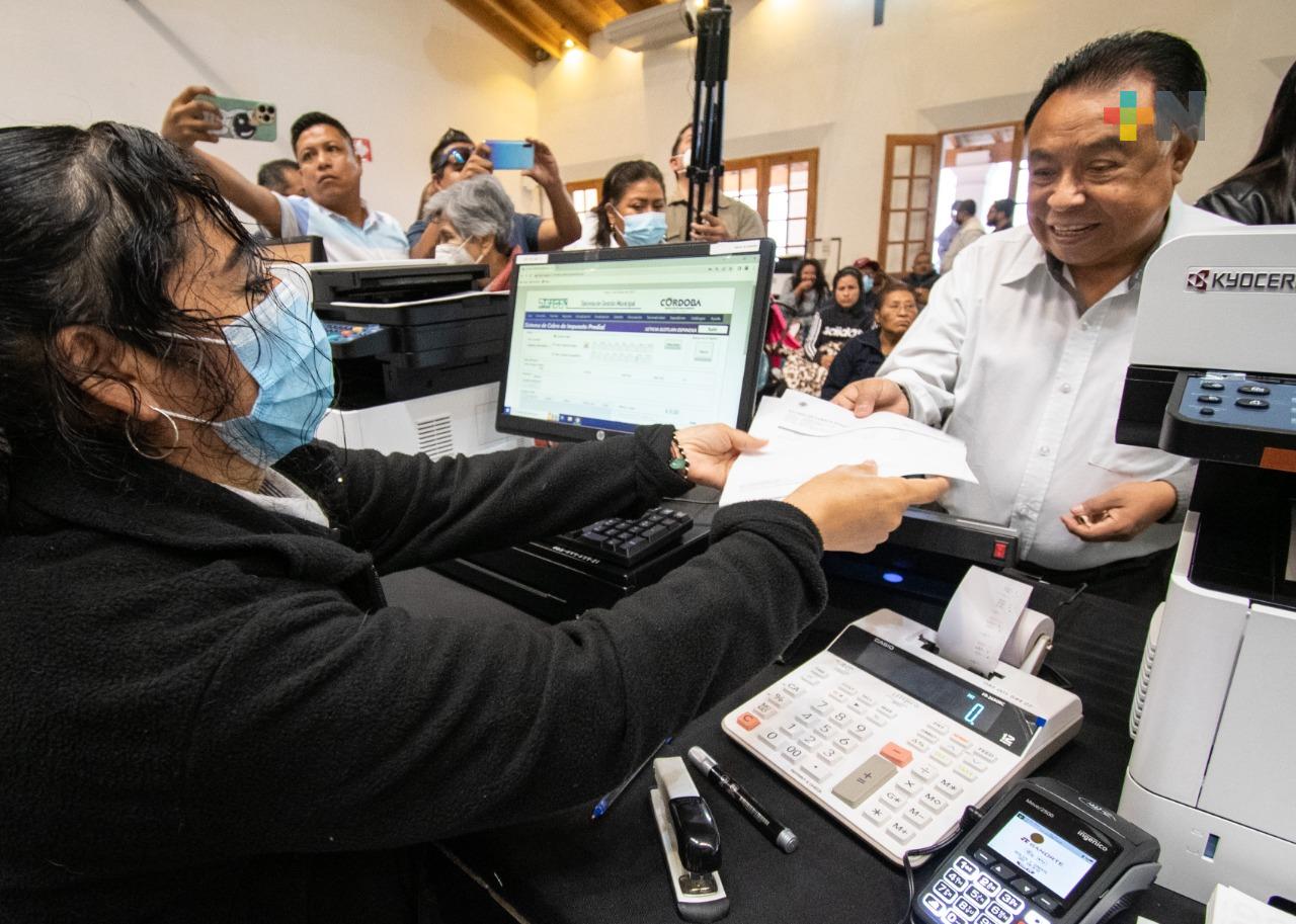 En Córdoba inicia campaña de pago anual anticipado por predial, limpia y agua