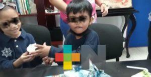 Menor que vence cáncer es policía honorífico en Coatzacoalcos