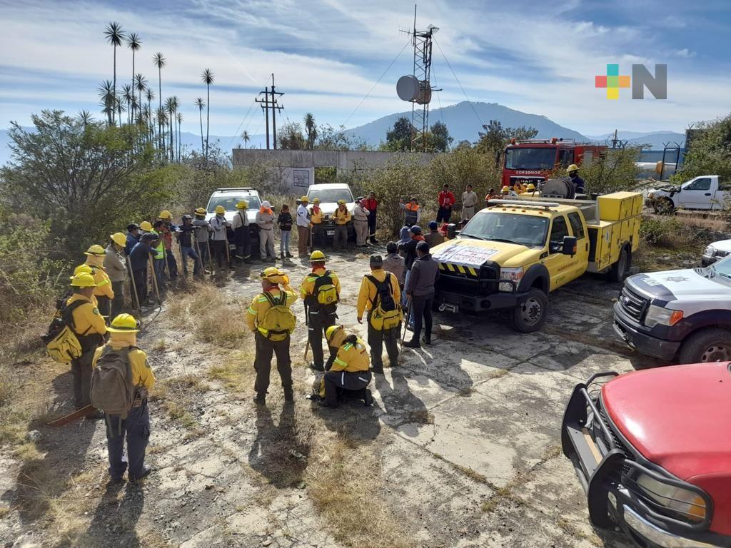 Pemex participa en simulacro de incendio forestal en Maltrata