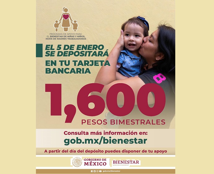 Depositarán apoyos para Niñas y Niños, Hijos de Madres Trabajadoras