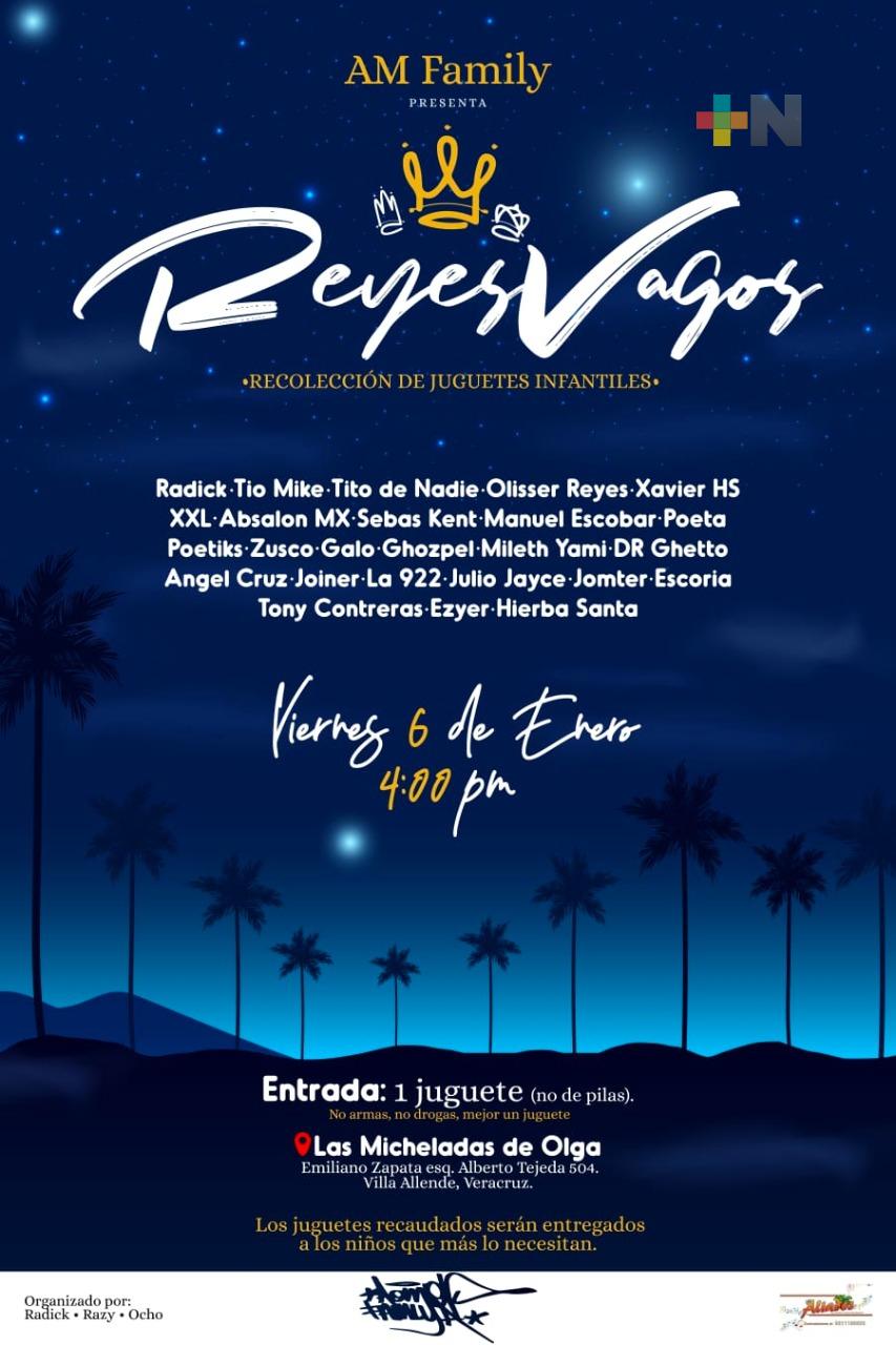 Raperos recolectan juguetes para menores de Villa Allende