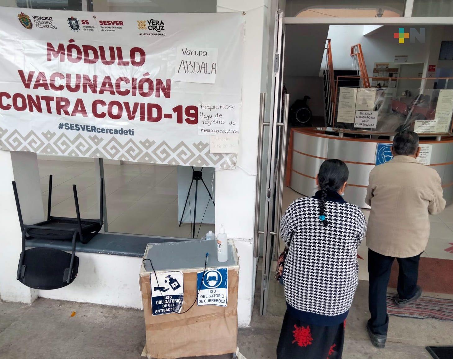 Continúa aplicación de vacuna Abdala contra Covid-19 en Xalapa