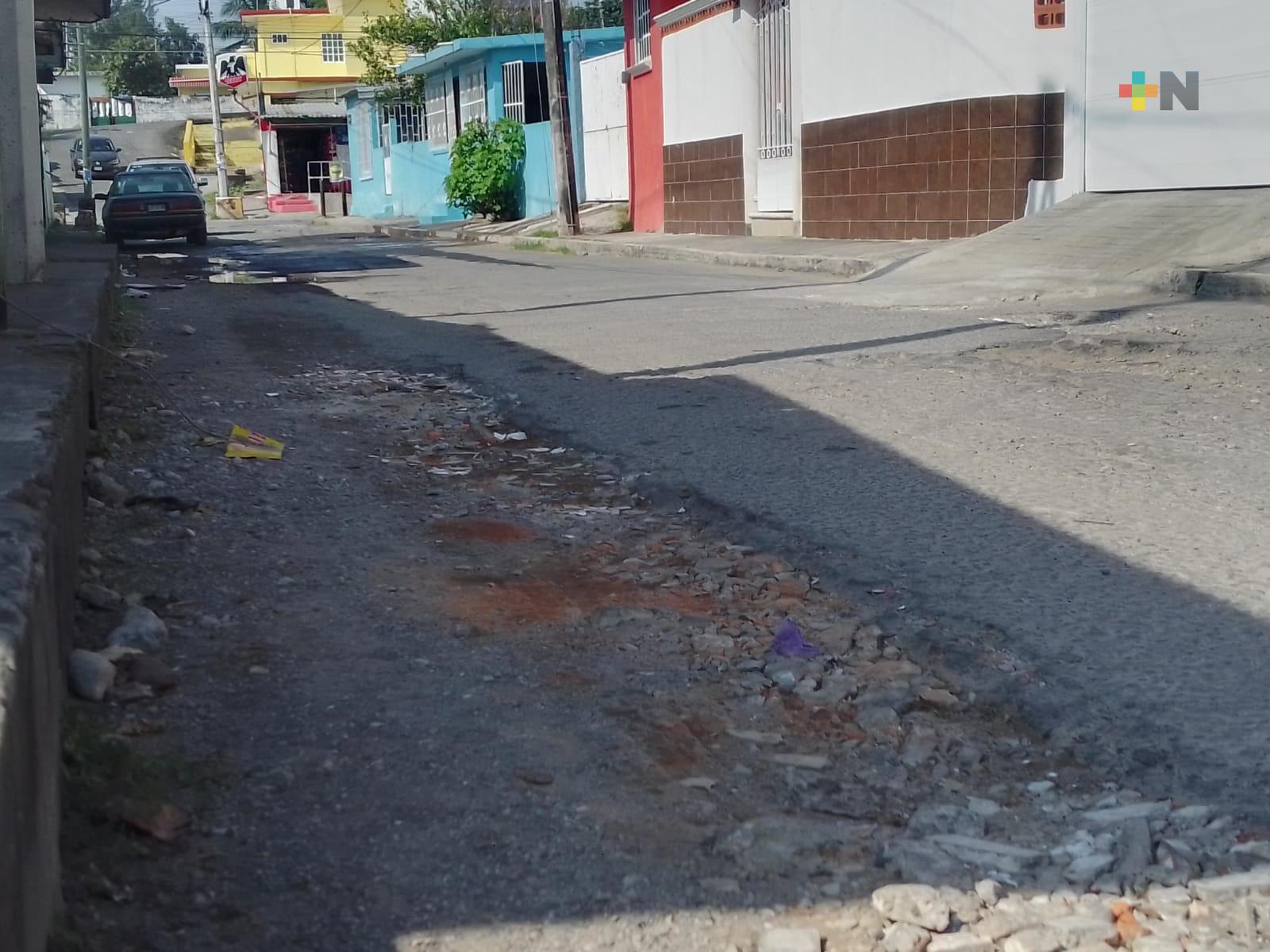 Vialidades abandonadas en colonia Cándido Aguilar de la ciudad de Veracruz