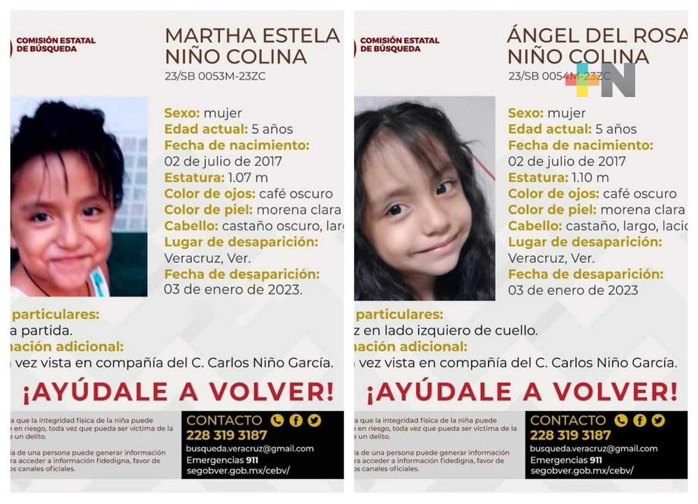 Solicitan colaboración para localizar a dos gemelas de 5 años