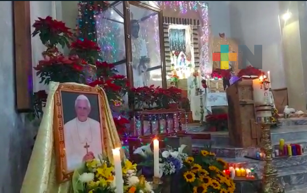 Recuerdan a Benedicto XVI en parroquia de Huayacocotla