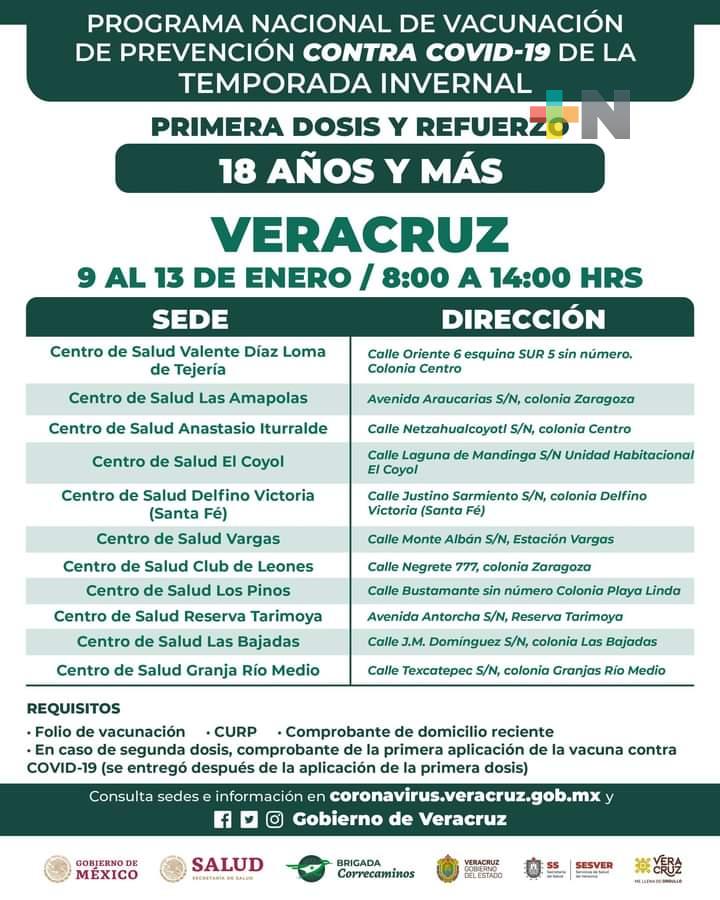 Inició jornada de vacunación anticovid en Veracruz