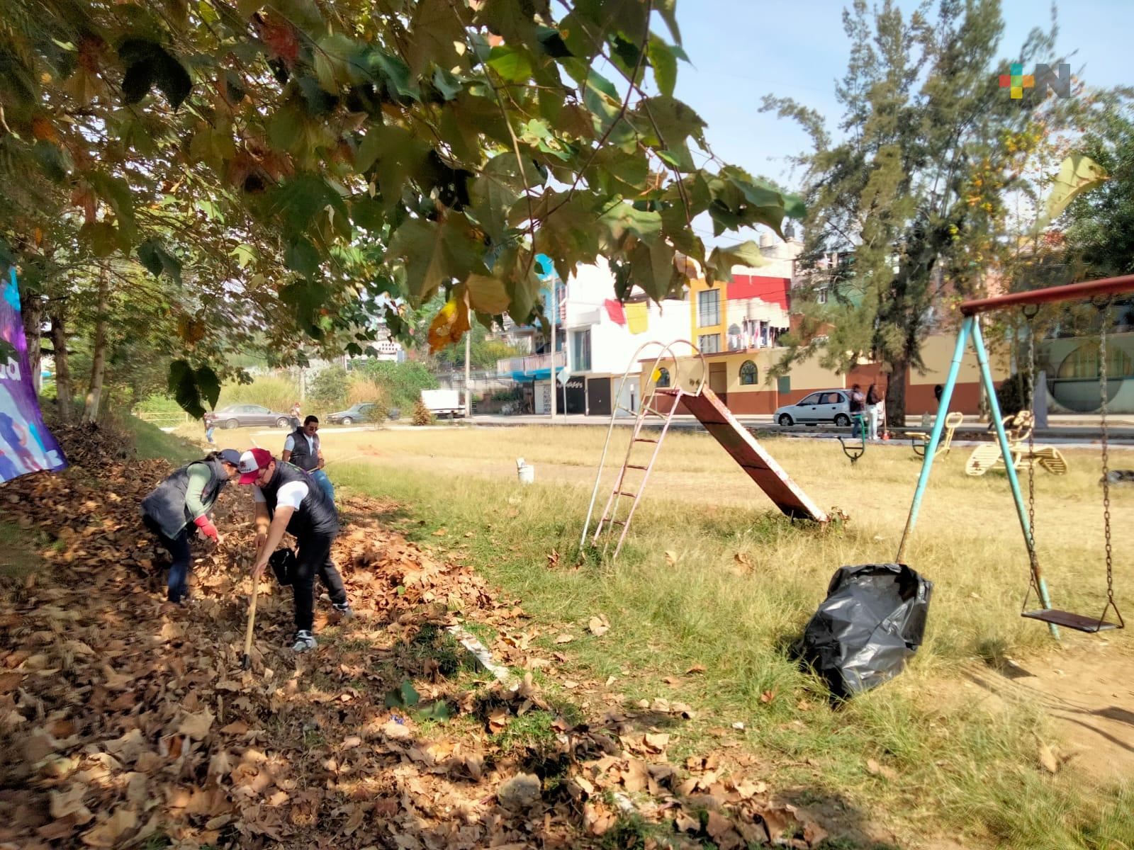 Jóvenes participan en rescate de espacios públicos de Xalapa