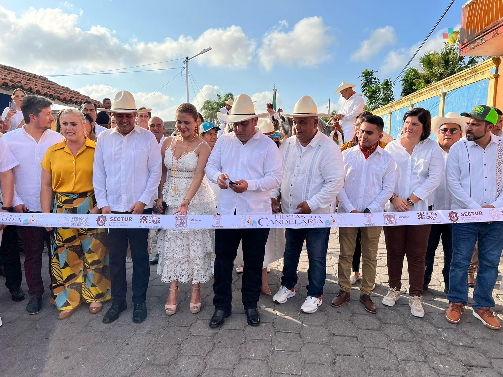 Inauguraron secretario Eric Cisneros y alcalde Luis Medina fiestas de la Candelaria en Tlacotalpan